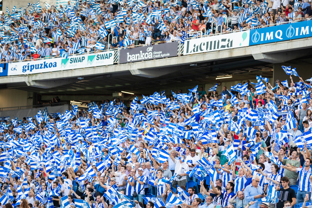 San,Sebastian,,Spain,-,September,15,,2018:,Real,Sociedad,Fans Pep Guardiola soccer methodology