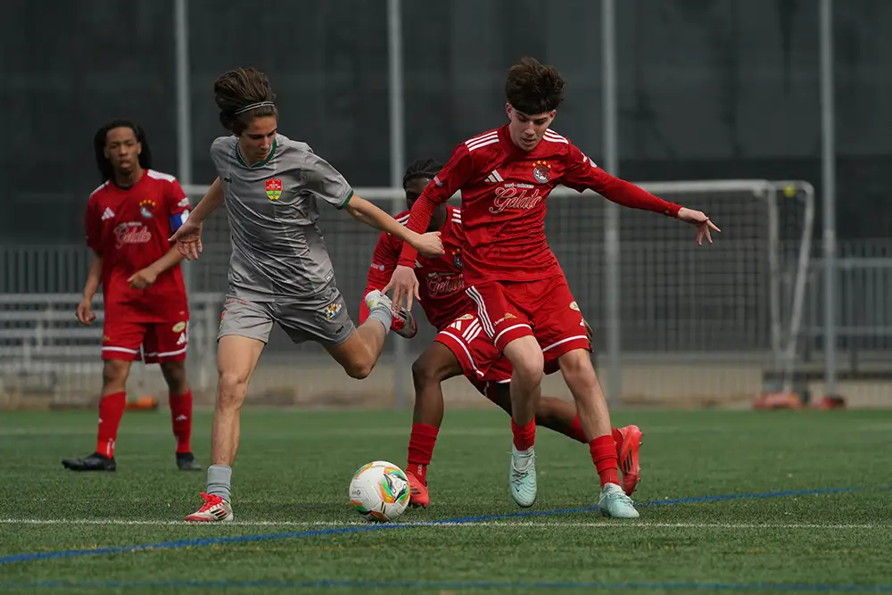 Intense Youth Soccer Match in Montreal